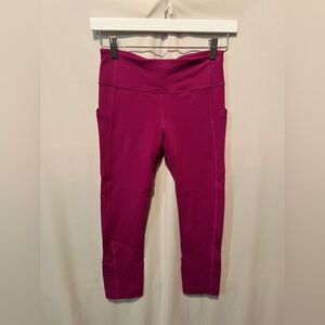 lululemon athletica Magenta Capri Leggings with drawstring